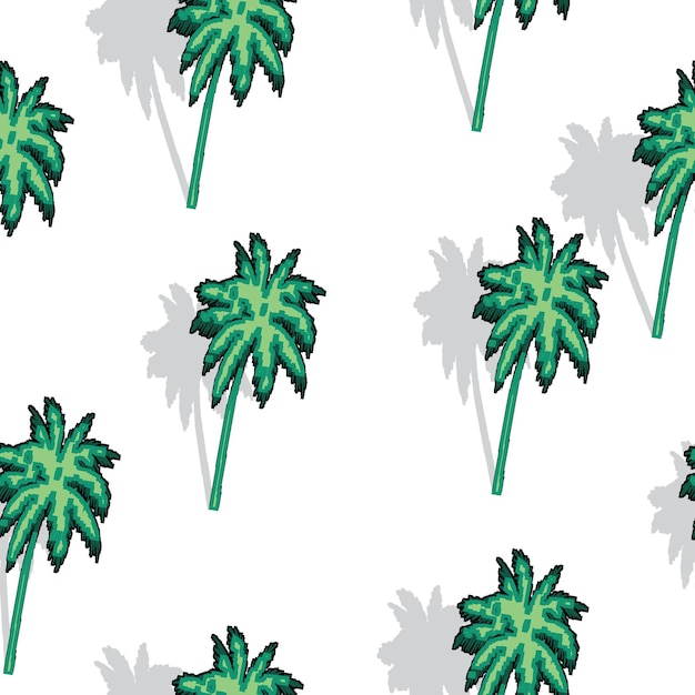 Palm tree seamless pattern palm tree background palm tree vector