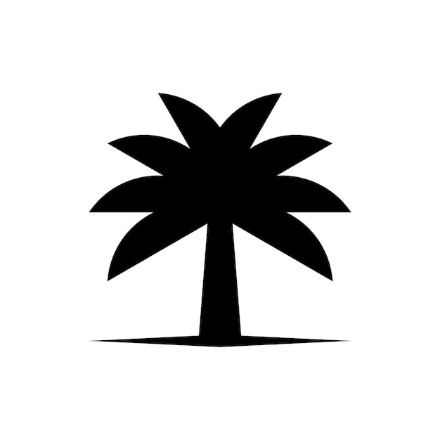 Palm tree silhouette logo design