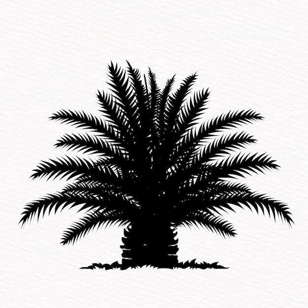 Vector palm tree silhouette