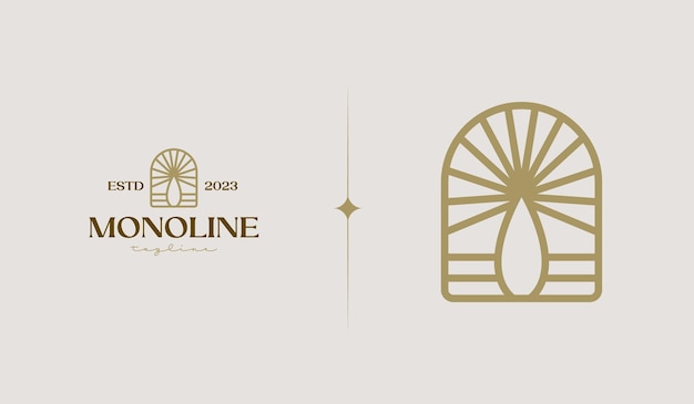 Palm Tree Simple Line Logo Template Universeel creatief premium symbool Vector illustratie Creative Minimal design template Symbool voor Corporate Business Identity