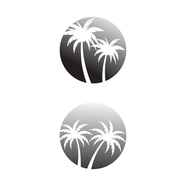 Palm tree summer logo and symbol template vector design