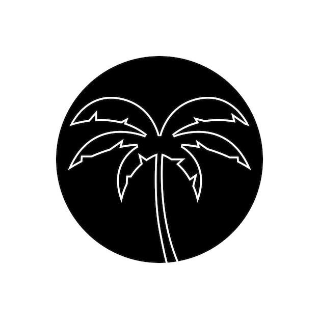 Palm tree summer logo template vector illustration