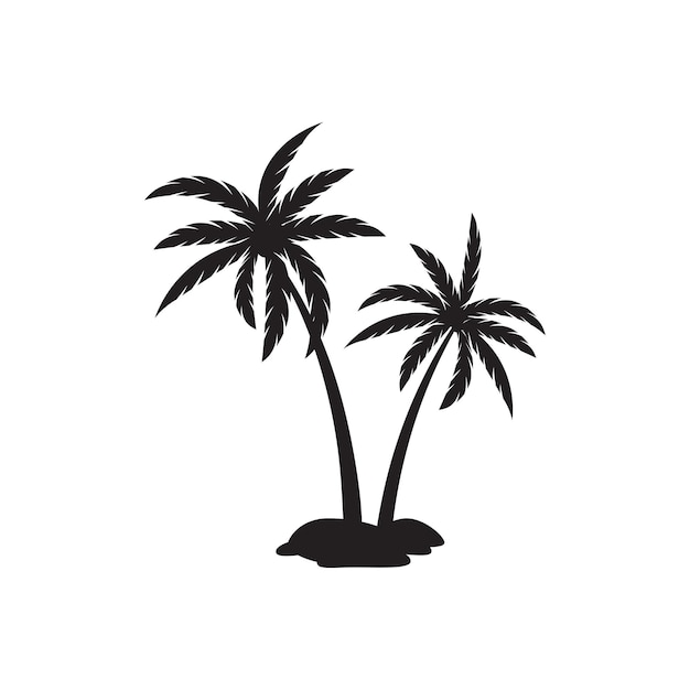 Palm tree summer logo template