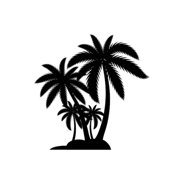 Vector palm tree summer logo template