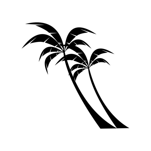 Palm tree summer logo template