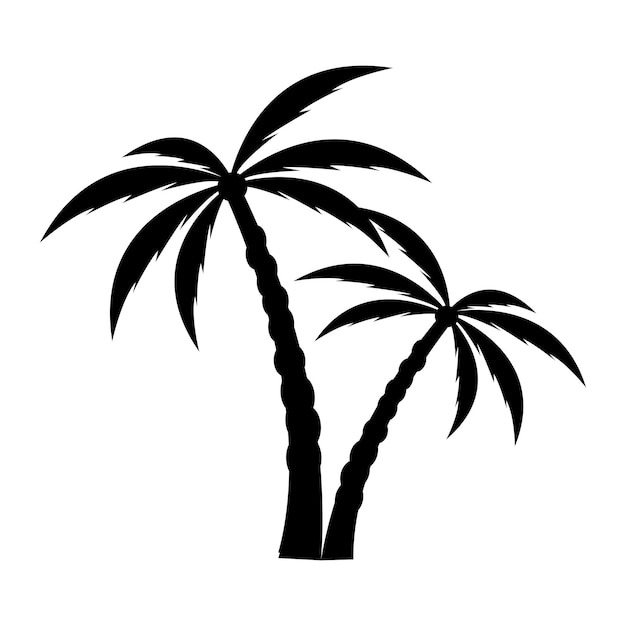 Palm tree summer logo template