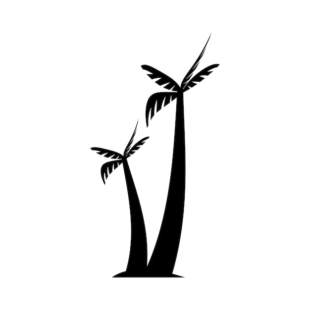 Vector palm tree summer logo template