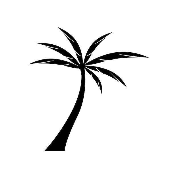 Palm tree summer logo template