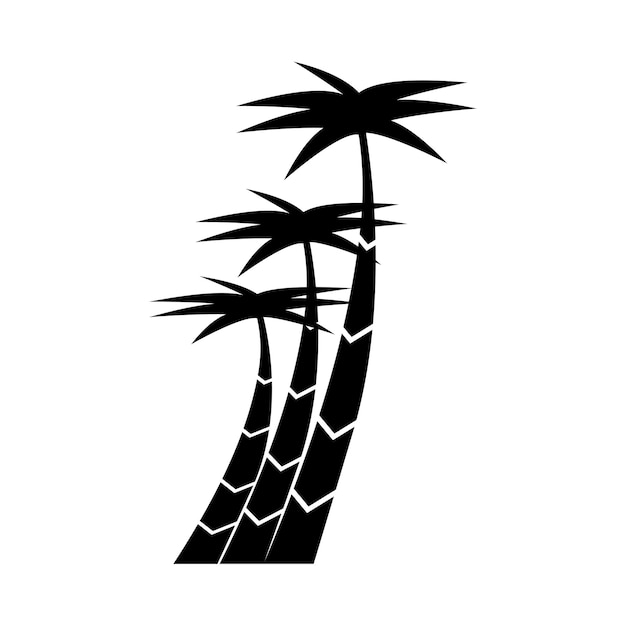 Palm tree summer logo template