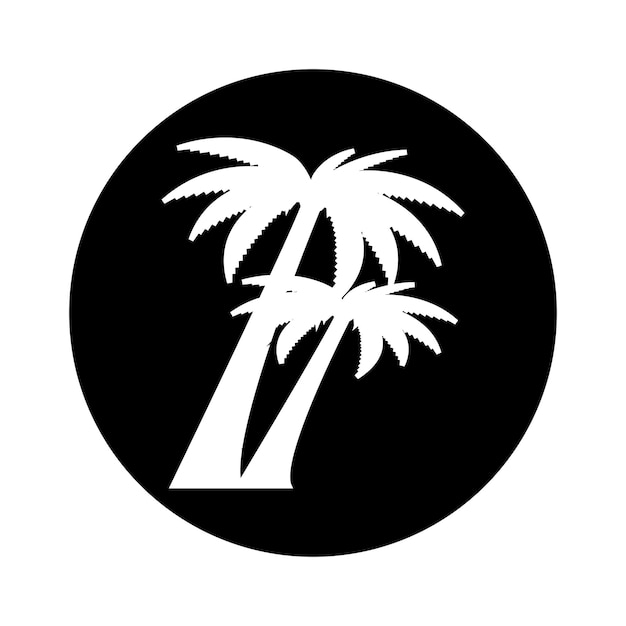 Vector palm tree summer logo template