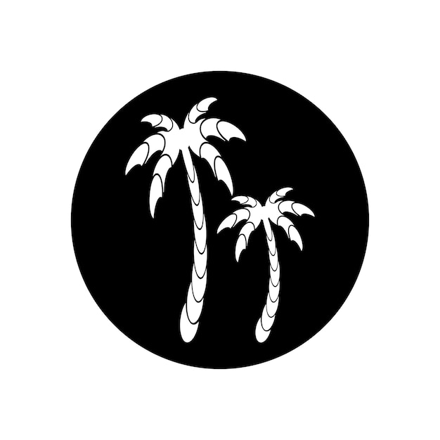 Vector palm tree summer logo template