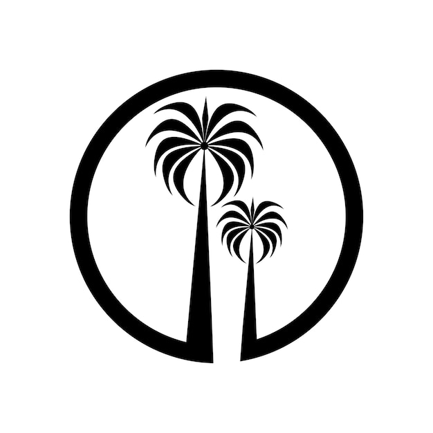 ヤシの木の夏のロゴのテンプレート