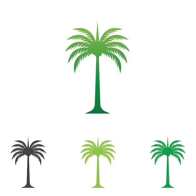 Palm tree summer logo template