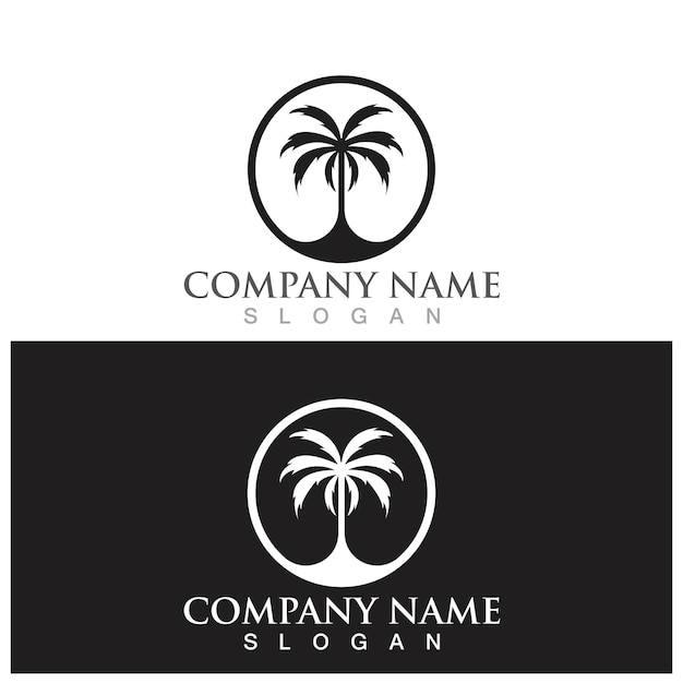 Premium Vector | Palm tree summer logo and vector template