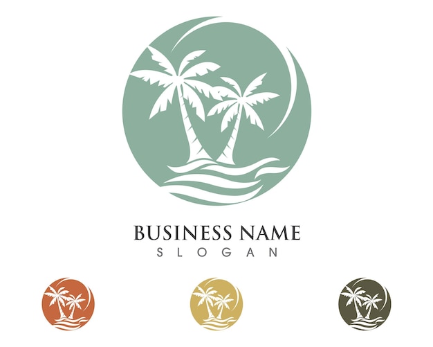 Palm tree summer logo