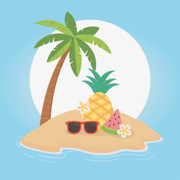 Palm tree of summer season design