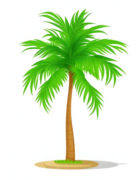 Palm Tree Vector Design with White Background