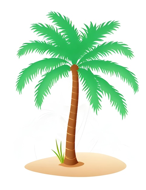 Premium Vector | Palm tree vector design with white background