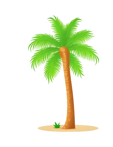 Palm tree vector design with white background