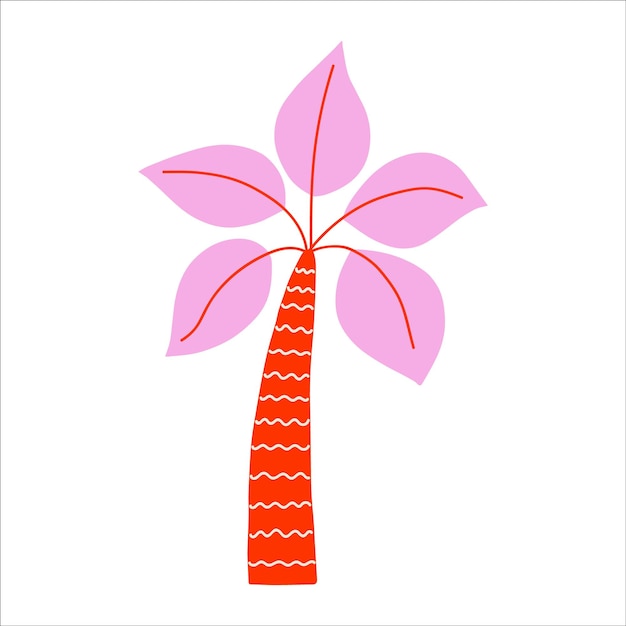 Palm tree vector illustration in scandinavian style