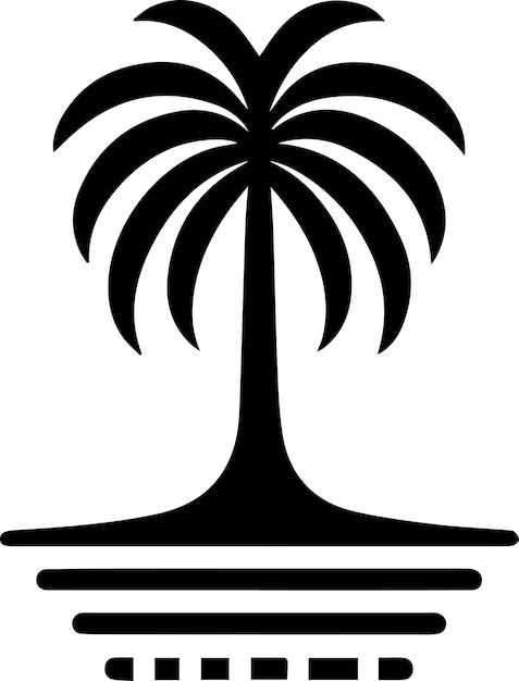 Vector palm tree vector logo silhouette palm icon vector 2