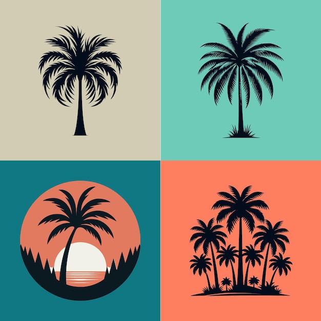 Vector palm tree vector