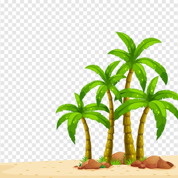 Palm trees on the beach clip art