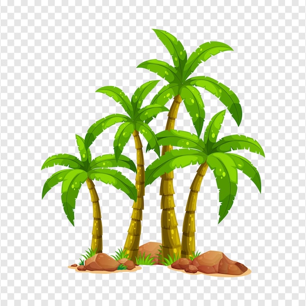 Palm trees on the beach clip art