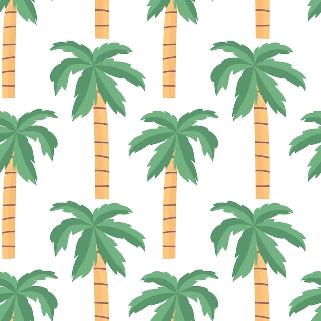 palm trees seamless pattern botanical vector endless backdrop repeatable tropical background