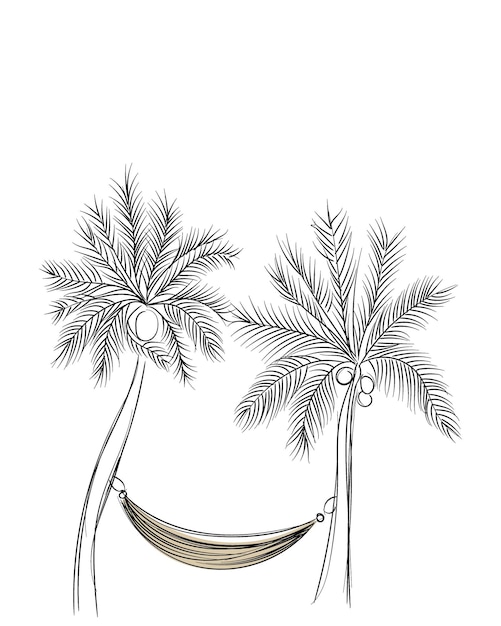 Vector palm trees