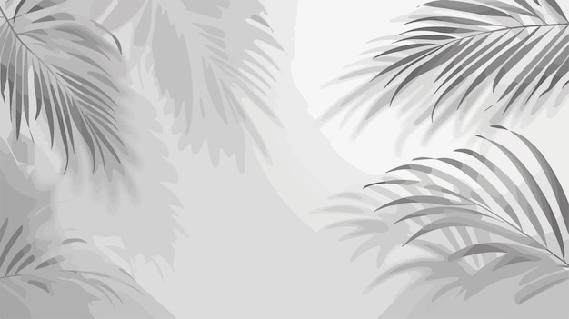 Palmblaadjes schaduwen op een witte achtergrond