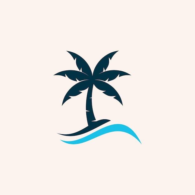 Palmboom logo design concept met moderne stijl