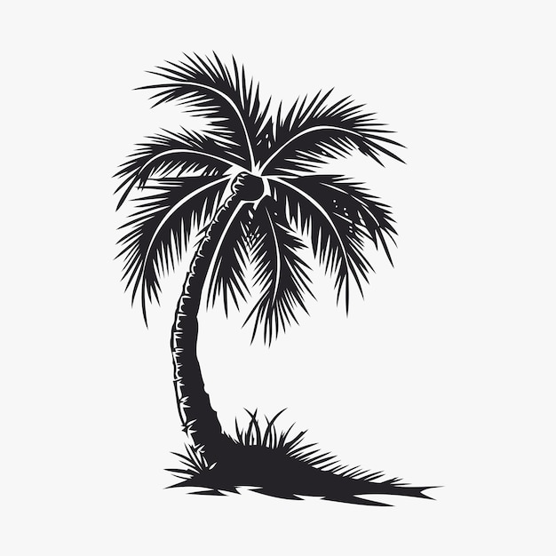 Palmboom logo ontwerp vector sjabloon