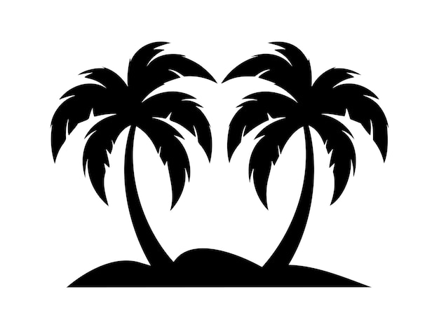 Palmboom pictogram sjabloon vectorillustratie palm silhouet Ontwerp van palmbomen voor posters