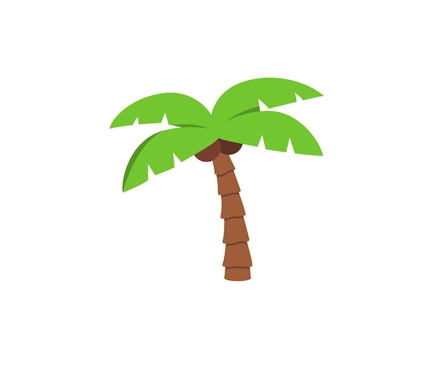 Palmboom vector geïsoleerde pictogram. emoji-illustratie. palmboom vector emoticon