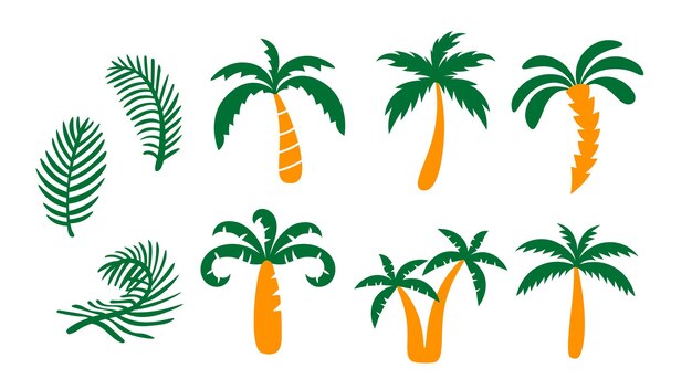 Palmboom vector set