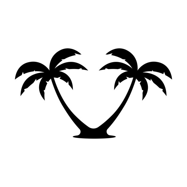 Palmboom zomer logo sjabloon vectorillustratie