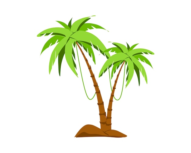Palmboompictogram Vlakke afbeelding van palmboom vectorpictogram voor web