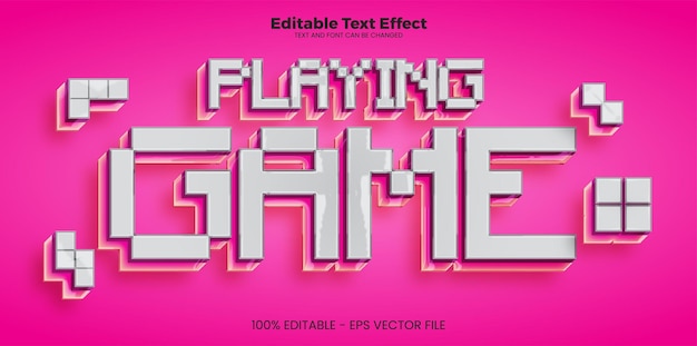 Palying Game editable text effect in modern trend style