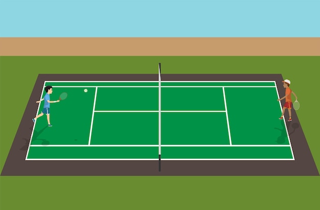 Vector palying tennis