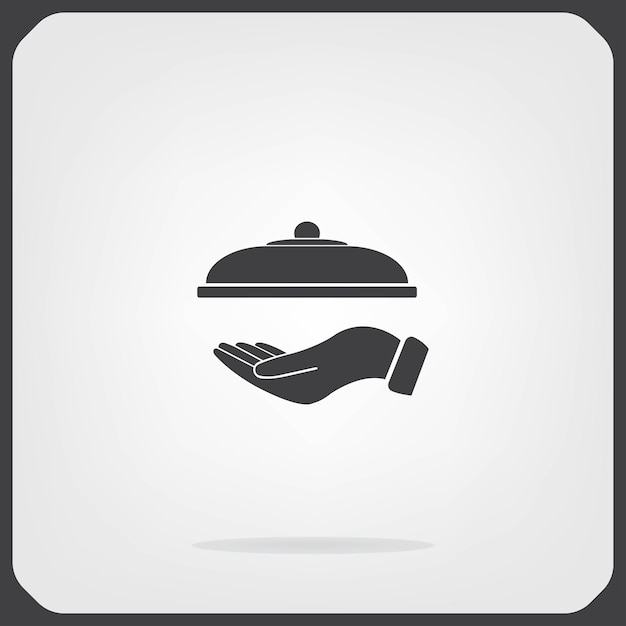 Вектор Подставка для подачи блюд символ ресторана векторная иллюстрация на сером фоне eps 10