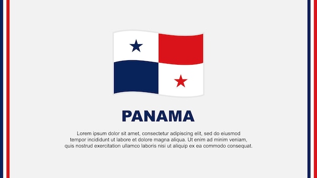 Panama Flag Abstract Background Design Template Panama Independence Day Banner Social Media Vector Illustration Panama Cartoon