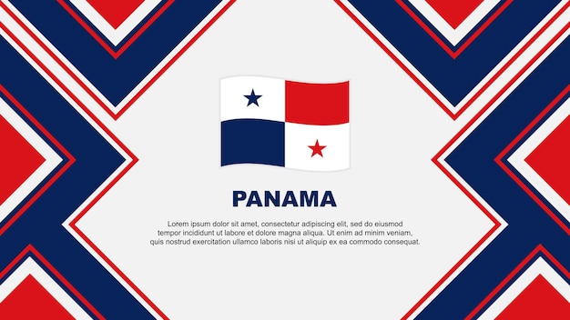 Panama Flag Abstract Background Design Template Panama Independence Day Banner Wallpaper Vector Illustration Panama Vector