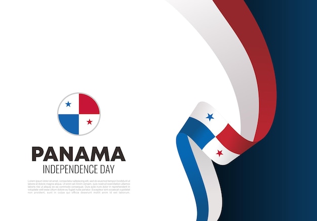 Panama independence day background with flag for national celebration on June 23