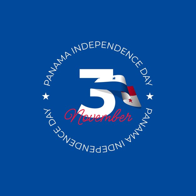 Vettore modello di banner per la festa dell'indipendenza di panama