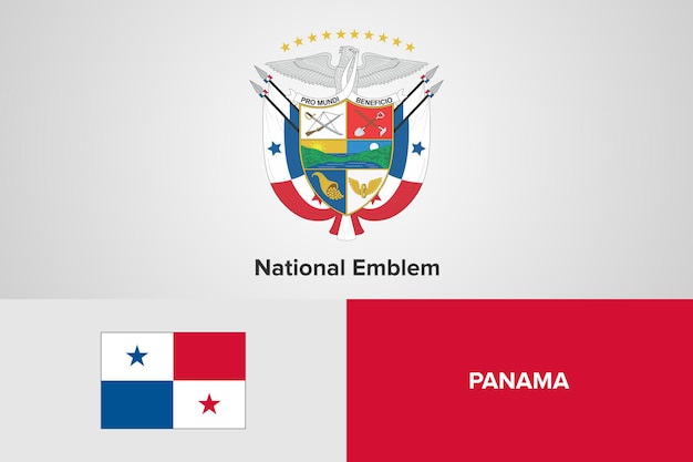 Panama nationale embleem vlag sjabloon