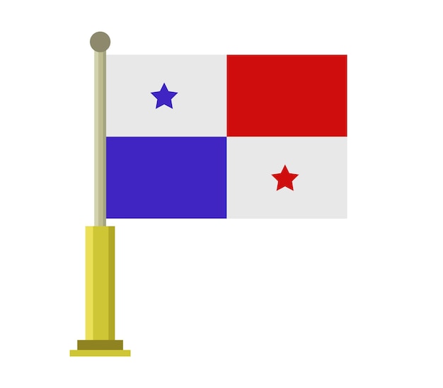 Vector panamanian flag