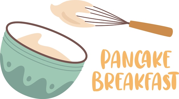 Pancake Breakfast Lettering Sticker