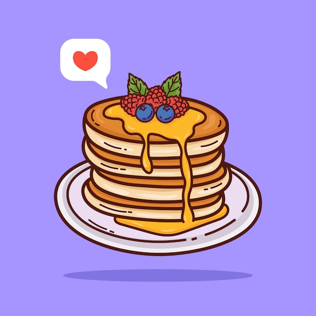 Pancake cartoon   illustration