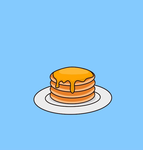 Vector pancake cartoon